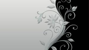 Vector-Flower-Black-and-White-HD-Wallpaper